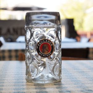 Paulaner München Dimpled Glass Beer Stein